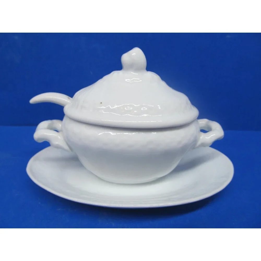Mikasa Medici Small Mustard pot Condiment Dish With Lid And Spoon